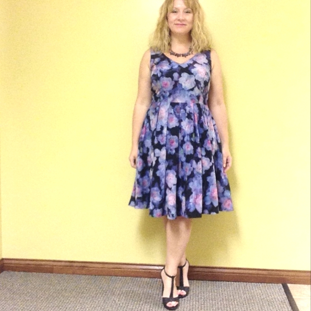 CITY CHIC Floral Fit & Flare Dress